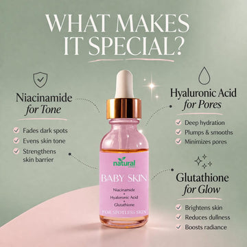 Baby Skin Serum (Niacinamide, Hyaluronic Acid & Glutathione)